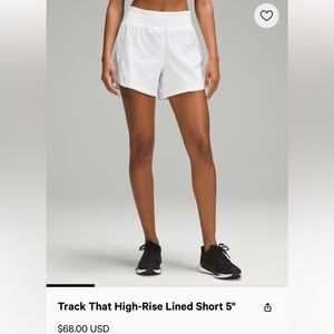 Lululemon Track That Shorts - White